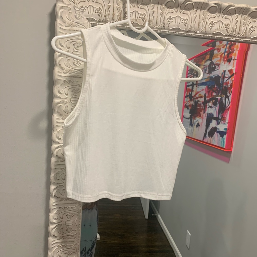 White crop top
